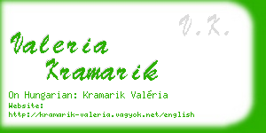 valeria kramarik business card